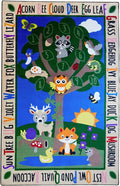 KIDCARPET.COM Forest Alphabet Learning Rug 4' x 6' Rectangle, Educational Classroom Rug, Kids Learning Play Mat | Area Rug for Bedroom or Playroom