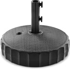 Best Choice Products Fillable Umbrella Base Stand Fluted Design Plastic Patio Umbrella Base Stand, Pole Holder for Outdoor, Lawn w/ 55lbs Weight Capacity, Adjustment Knob