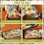 BBTO 20 Sheet Scented Drawer Liners for Dressers 15.8" x 22" Scented Fragrant Cabinet Paper Liners Non Adhesive Drawer Paper Mats for Bedroom Home Closet Shelves(Flower)