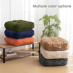 6" Washable Floor Pillow Cushion for Adults, Meditation Cushion Pillow, Removable Tufted Blended Corduroy Cover, Large Square Floor Sitting for Tatami Living Room or Yoga, 2Pack, Machine Washable