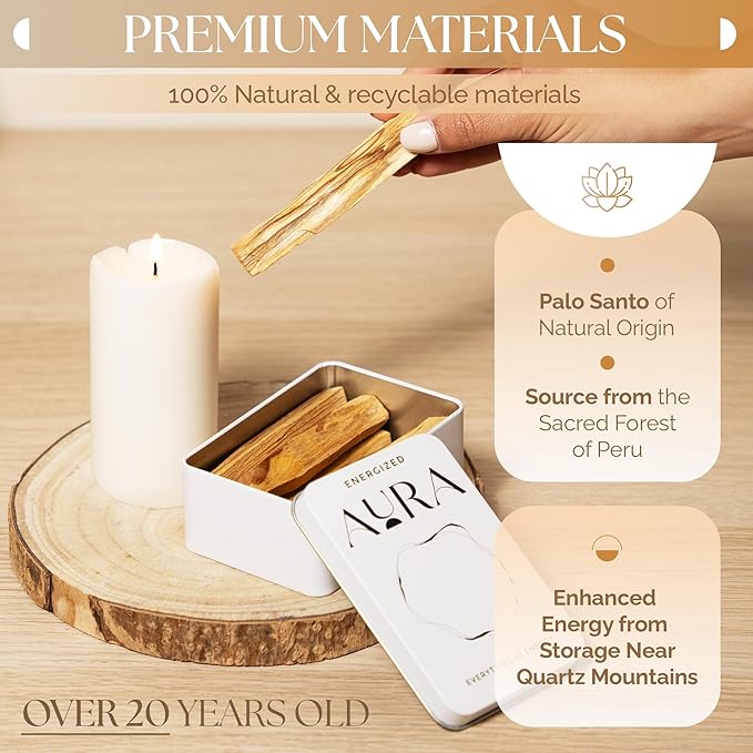 Palo Santo Sticks - Palo Santo Stick - Authentic Real PaloSanto - Premium Palosanto - Smudging - from Peru - Palo - 8 Sticks