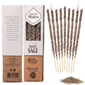 Sagrada Madre 9 pcs Wildly Harvested - White Sage Incense Sticks, 7" Long - Thick Aromatic Incense Sticks (45-55 min Burning Time) to Neutralize Negative Energies & Harmonizing Spaces -Pack x 3