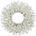 26 Inch Spring Wreaths for Front Door Large Spring Door Wreath Easter Valentines Wild Floral Summer Wreaths Outside All Season for Farmhouse Porch Wall Wedding Living Room Home Decor(White)