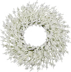 26 Inch Spring Wreaths for Front Door Large Spring Door Wreath Easter Valentines Wild Floral Summer Wreaths Outside All Season for Farmhouse Porch Wall Wedding Living Room Home Decor(White)