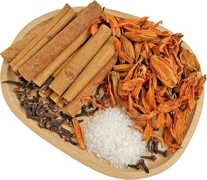Christmas Potpourri Simmer Pot Kit - Lily, Cinnamon Sticks, Clove and Spicy Vanilla Salt, Fall Scents Fragrance Stovetop Potpourri, Perfect Christmas Blend House Warming Hostess Gift(Autumn Spice)