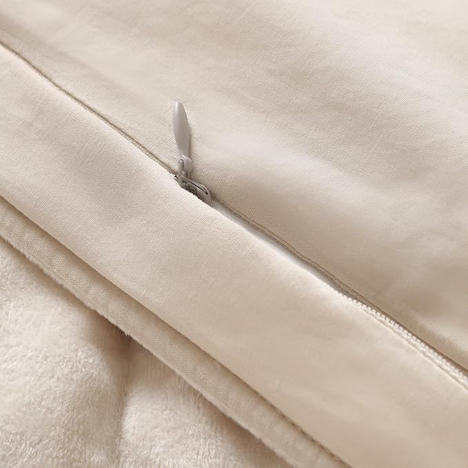 KASENTEX Greek Velvet Twin Quilt Set, 3× Softer Luxe Sheen, 100% Cotton Backing, 150GSM Down-Alternative Fill, Expanded 68×90" Coverage for Fuller Side Drape (1 Quilt + 1 Pillow Shams), Sandshell