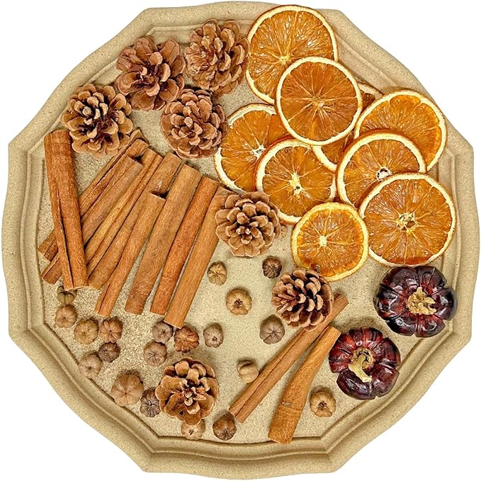 Fall Potpourri Bowl Filler with Mini Pumpkin, Cinnamon Stick, Dried Orange Slices, Pine Cone-Perfect for Farmhouse Harvest Christmas Thanksgiving Autumn Halloween Fall Potpourri