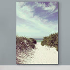 Renditions Gallery Canvas Wall Art Nature Modern Paintings Decorations Sandy Cloudy Beach Romantic Glam Wall Hanging Artwork Prints for Bedroom Living Room Office Kitchen - 18"x27" LT06