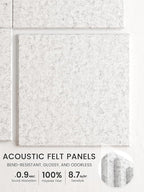 Bumusty Large Cork Board 36" x 24" Alternative - 6 Pack Felt Wall Tiles with 40 Safe Removable Adhesive Tabs, 30 Pushpins, Cork Boards for Walls Pin Board Bulletin Board Office Decor (Light Gray)