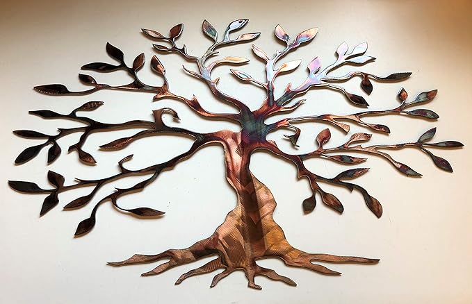 Olive Tree Metal Wall Art Wider Version