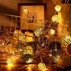 Patelai 72 Pcs Wicker Rattan Balls Decorative Balls for Vase Centerpiece Bowls Orbs Filler for Spring Summer Craft Home Decor, 4 Sizes(Light Blue, Light Brown, Dark Brown, White)
