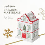 Spode Christmas Tree Miniature Village Figural Decoration, LED Lighted Holiday Village Set, Ceramic Holiday Decor - Timeless Dolomite Collectible for Indoor Display (Hotel)
