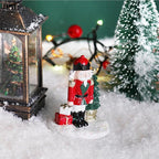 NINIPAPA Christmas Village Accessories Santa's Villages Sets for Christmas Decoration, Christmas Mini Town Decor with Nutcracker Ornament