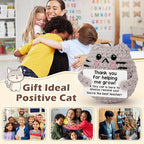 Teacher Appreciation Gifts for Women Cat Lover,Positive Crochet Animal for Teachers Mentors Coachs from Student, Emotional Crochet Support Cat