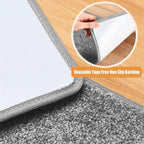 PURE ERA Carpet Stair Treads Tape Free Non Slip Indoor Stair Carpet Stair Protectors Pet-Friendly Non-Slip Skid Resistant Washable Reusable 8" x 30"(14 Pieces,Gray)