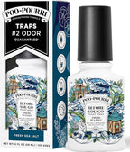Poo-Pourri Before-You-Go Toilet Spray, Fresh Sea Salt, 2 Fl Oz, Up to 100 Uses, Bathroom Odor Deodorizer with Essential Oils for Home or Work, Travel Essentials, TSA Approved Size, Sea Salt Bergamot