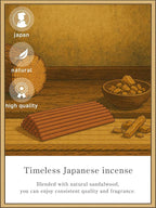 Samurai Incense Sticks, Approx. 95 Sticks ZENRED Sandalwood Purifying Meditation Low Smoke Sandalwood Aroma Made in Japan Vanilla Incense Stick Gift Gift