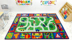 KIDCARPET.COM Driving Road Play Mat Rug | Interactive Activity Carpet for Preschool Playroom Toy Car Track, 6' x 8'6"