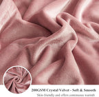 XeGe Plush Shaggy Duvet Cover Set, Luxury Ultra Soft Velvet Fluffy Bedding Sets 3 Pieces(1 Furry Faux Fur Dusty Pink Comforter Cover + 2 Fuzzy Faux Fur Pillowcases), Zipper Closure(Queen, Old Pink)