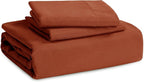 Bedsure Terracotta Duvet Cover Full Size - 3 Pieces Prewashed Extra Soft Cotton-Like Polyester Bedding Set, Includes 1 Duvet Cover 80x90 Inches with Zipper Closure & 2 Pillow Shams, No Comforter