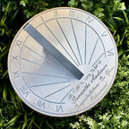 Retiremement Gift Sundial Custom Engraved - Unqiue for Your Location Retiremement Gift for Men or Women - 65th Birthday Celebration Gift - Gift for Collegue, Friend or Family (8 inch)