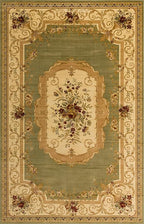 Rugs.com Chateau Collection Rug – 10' x 16' Green Medium Rug Perfect for Living Rooms, Large Dining Rooms, Open Floorplans
