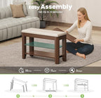 Shoe Bench for Entryway, Solid Rubberwood Shoe Bench with Hidden Storage, Adjustable 2-Tier Shelves & Soft PU Leather Seat, Shoe Rack Durable Easy Assembly for Hallway or Bedroom - Beige, 31.5"