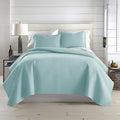Southshore Fine Living, Inc. Quilts Queen Size with 2 Pillow Shams, Full Bedding Set, Pet Hair Resistant Bedding, Quilt Coverlet Bedspreads Queen Size/Full Bedspread with 2 Pillow Shams, Sky Blue