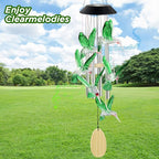 Hummingbird Decorative Mobiles Gifts, Solar Hummingbird Wind Chimes, Gifts for Mom, Women, Grandma, Garden Courtyard Lawn Decor, Gift for Christmas and New Year