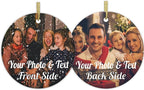 Personalized Ceramic Christmas Ornaments 2025 Custom Photo Ornaments for Christmas Tree, Customized Picture Ornaments, Wedding, Engagement, Family Keepsake, Hanging Ceramic Xmas Ornament