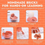 House Building Set for Kids 4+, Mini Brick Construction Kit with Mortar, STEM Architecture Blocks, Reusable DIY Projects, Creative Birthday Gift