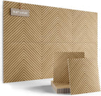 Fluxynara Large Felt Bulletin Board,Cork Board Alternative 70.87'' x 47.24'' Art Acoustical Wall Panels-6 Pack with 60 Adhesive Tabs,for Recording Studio/Home Offices-Natural Oak/Pyramid