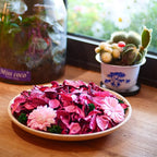 Valentine Potpourri Bags, Pink Potpourri Bowl Filler,Rose Scented Dried Flowers, Home Fragrance Sachet Petal(Blush Rose)