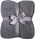Panku Ultra Soft Cozy Knit Throw Blanket for Couch and Bed, Knitted Luxury Cozy Warm Fleece Blanket Throw, Plush Fluffy and Fuzzy Blankets for Gift (50x60 Inches, Dove Grey)