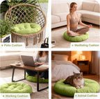 Tiita Outdoor Cushions Square Floor Pillow Thicken Tufted Seat Pad Large Floor Cushion for Yoga Meditation Living Room