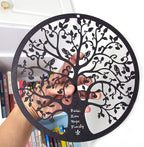 ESTART 11 Inches Tree of Life Wall Art Metal Tree Life Wall Decor Family Tree Wall Plaque Wall Hanging Sculptures for Balcony Porch Bedroom Living Room Kitchen Garden Office Indoor Outdoorr (Black)