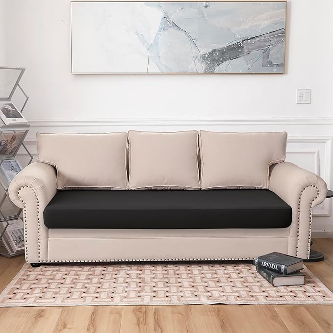 100% Waterproof Couch Cushion Covers, Replacement Sofa Cushion Covers, Stretch Individual Sofa Seat Cushion Slipcovers Furniture Protector for Kids Pets