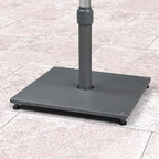 PURPLE LEAF Patio Umbrella Base Stand AT4030 Market Table Weighted Base Outdoor Heavy Duty Square Steel Plate Stand 66 LBS Black