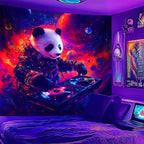 NYZE Astronaut Space Tapestry for Bedroom, Glow in the Dark Room Decor Wall Tapestries, Cool Galaxy Planet Wall Hanging, Wall Hanging for Men Guys Gamer Room Dorm Living Room 79in×591in