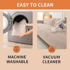 HAOMAIJIA Pet Couch Covers for Sofa Waterproof Couch Cover for Dogs Chenille Non Slip Sofa Covers Washable for 3 Cushion Couch Furniture Protector (Khaki, 36.5" x 82" 1 Pack)