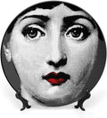 Lina Cavalieri Plate, Wall Decorative Plate, Mysterious Face Plate Wall Hanging Decoration,Including Bracket and Special Spring Hook, 8inch, Style11
