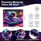 NYZE Astronaut Space Tapestry for Bedroom, Music Wall Tapestry, Party Decor Glow in the Dark Room Decor Tapestries, Cool Galaxy Planet Wall Hanging, Wall Hanging for Room Dorm 59in×51in