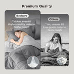Bedsure Oversized Queen Comforter Set - 7 Pieces Reversible Grey Bedding, Oversized Queen Size Bed Set for All Seasons, Bed in a Bag with Down Alternative Comforter, Sheets, Pillowcases & Shams