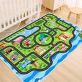 Car Rug,Kids Play Rug with Roads,Playroom Non Slip Car Track City Map for Bedroom Classroom - (59X39.4 Inches)