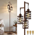 Oneach 70" Industrial Floor Lamp, Stepless Dimmable Standing Lamp with 3 Bulbs, Farmhouse Corner Standing Tree Lamp for Living Room, Tall Lamps for Bedroom, Office, Study Room, Dining Room