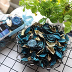 Qingbei Rina Spring Potpourri Bags,Ocean Breeze Scented Potpourri Dried Flower, Bowl Vase Filler, Home Fragrance Sachet Petal, Beach Coastal Decor, 8.4 oz(Turquoise Teal)