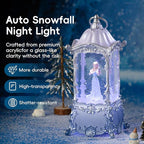 Snow Globe Lantern with Violin Girl – Shatterproof, 8 Songs Musical Box, Automatic Snowfall, Led Light, USB or Battery Powered,for Valentine’s Day Gifts Present Birthday Home Fall Decoration, Silver