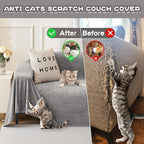 MYSKY HOME Couch Covers Couch Cover 3 Cushion Sofa, Couch Covers for Pet, Dog Couch Protector, L Shape Sofa Cover Non Slip Sofa Slipcover Washable Furniture Covers for Pets, 91"x 150", Light Grey