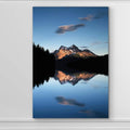 Renditions Gallery Canvas Nature Wall Art Home Paintings & Prints Mountain Sunset Lake Reflection Glam Modern Wall Hanging Decorations for Bedroom Living Room Office Kitchen - 18"x27" LT06