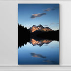 Renditions Gallery Canvas Nature Wall Art Home Paintings & Prints Mountain Sunset Lake Reflection Glam Modern Wall Hanging Decorations for Bedroom Living Room Office Kitchen - 32"x48" LT06